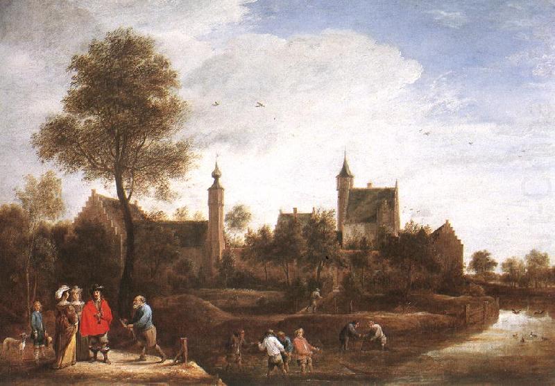 TENIERS, David the Younger A View of Het Sterckshof near Antwerp r china oil painting image